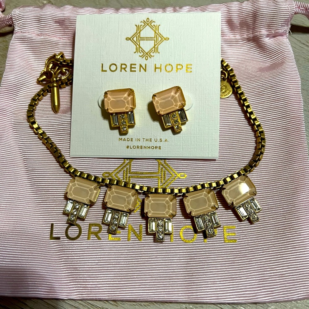Loren Hope | Dogwood Peach Necklace & Earring Set
